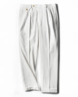 コットンレーヨンドライチノ 2プリーツワイドパンツ