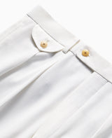 コットンレーヨンドライチノ 2プリーツワイドパンツ