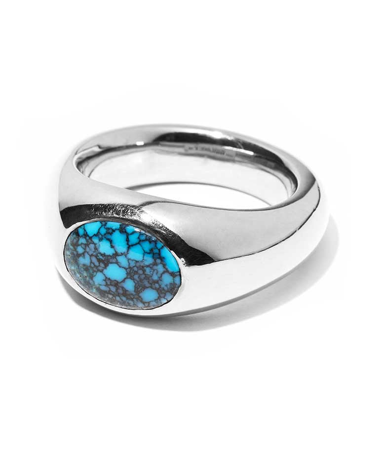 お手軽価格で贈りやすい Number8 Turquoise 買えるLEON – Ring K18WG アクセサリー