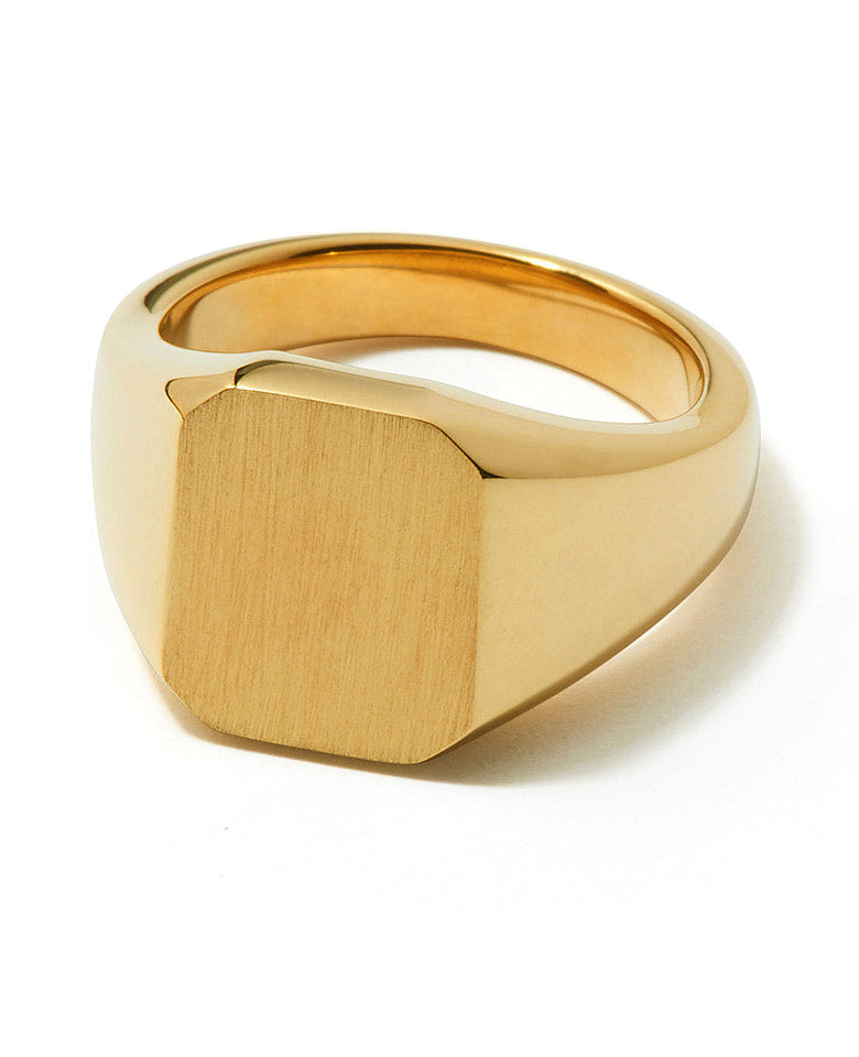 Octagon stamp ring (hairline) – 買えるLEON