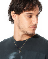 K18YGラピスラズリクロスペンダント