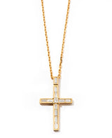 K18YGダイヤモンドクロスペンダント