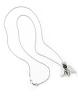 BEE Necklace SLV BLACK DIAMOND
