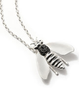 BEE Necklace SLV BLACK DIAMOND