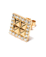 K18YGダイヤピラミッドピアス