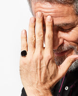 EQUINOX-ピラミッド オニキス リング M サイズ