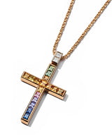 K18PGマルチカラーサファイヤクロスPD