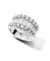 18金ホワイトゴールドバケットダイヤリング