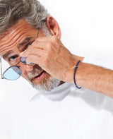 ブルーサファイヤブレスレット(K18WG ダイヤモンド)