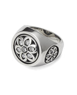 ラージ クラブ リング w/ ホワイト ダイヤモンド