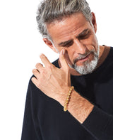 【LEON別注】パワーストーンブレスレット/ゴールドルチル