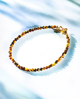 タイガーアイブレスレット(K18YG ルビー)