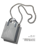 【Club LEON別注】クロコ×牛革コンビ チェーン付き