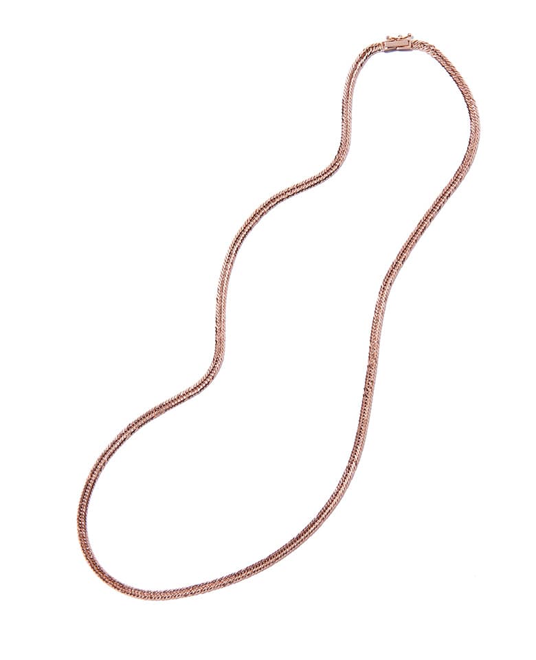 K18RoseGold Kihei Necklace (Triple 12 Faces) 12g/50cm