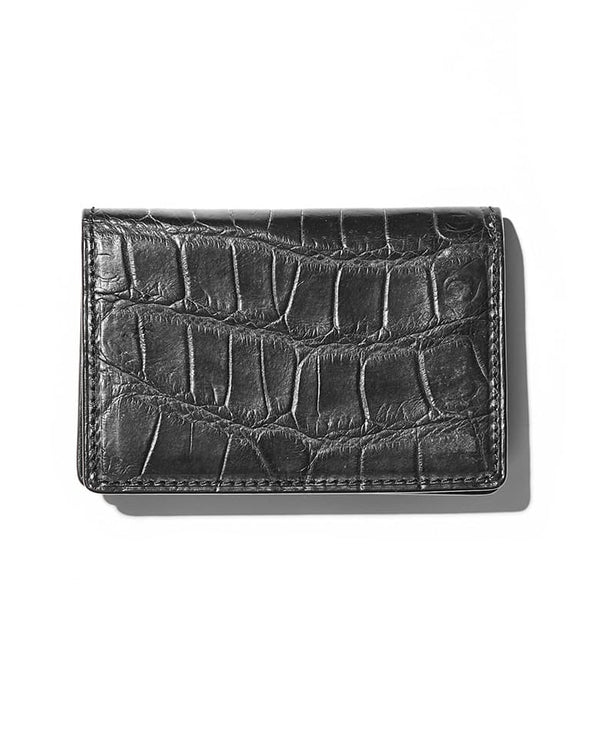 Genuine Crocodile Bridle Leather Card Case