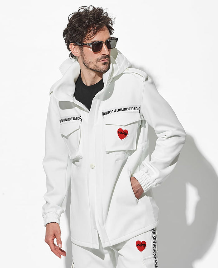 P&G ホワイト ジャケット フード付き 1ハートワッペンM65 – 買えるLEON