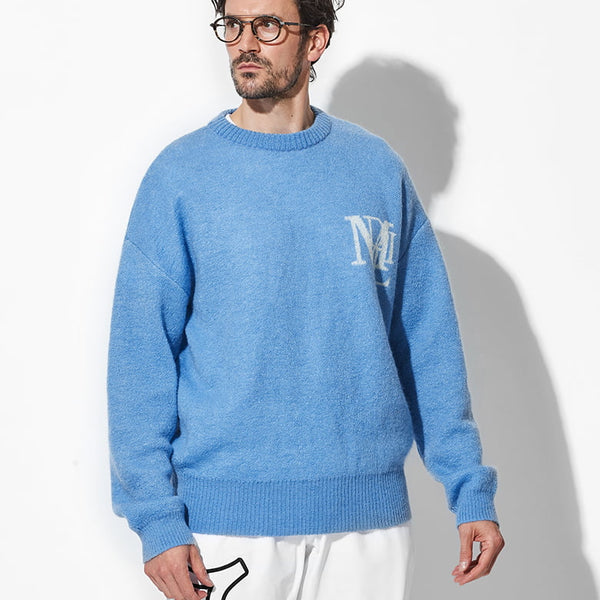 名門GALLIA 極上の紳士ポロセーター　買えるLEONモデル　粋なブルー色 名門GALLIA 極上の紳士ポロセーター 買えるLEONモデル 粋な