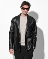 スパニッシュラムレザーブレザー