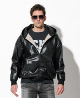 LEON別注 エコレザーフーディ