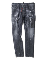 zzz front zip design "skater" denim pants