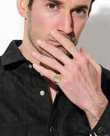 エキノックス-ピラミッド　ハーフ ムーン イエローアベンチュリンリング　