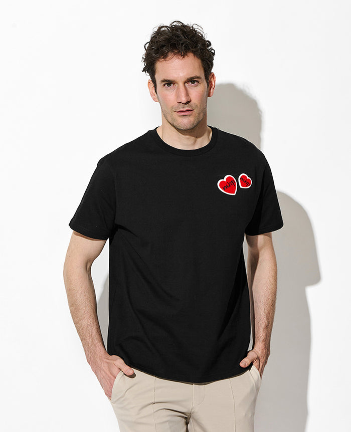 新品 red heart 2ハートワッペンTシャツ – 買えるLEON