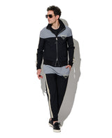 バイカラーストレッチジップアップ