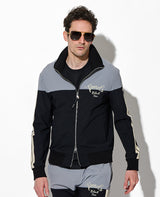 バイカラーストレッチジップアップ