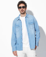 western denim shirt