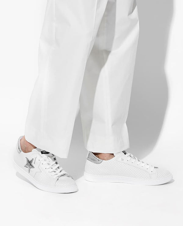 perforated leather sneakers