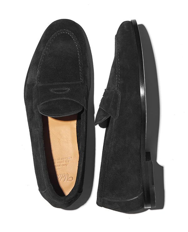 Suede calf leather loafers "PATTE"