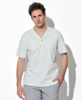 LEON別注 VネックヘンリーショートスリーブTシャツ