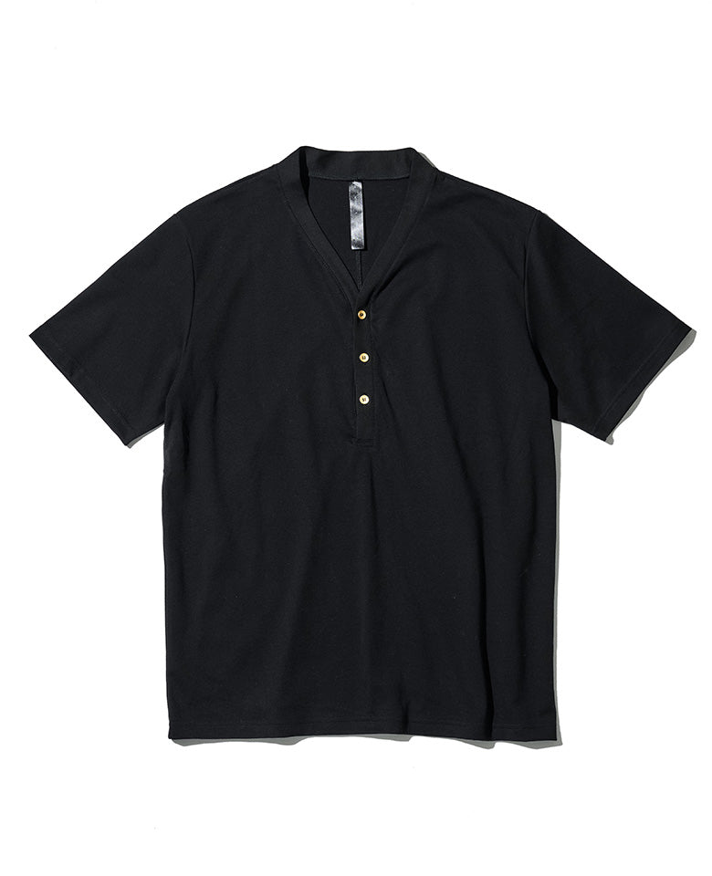 LEON別注 VネックヘンリーショートスリーブTシャツ
