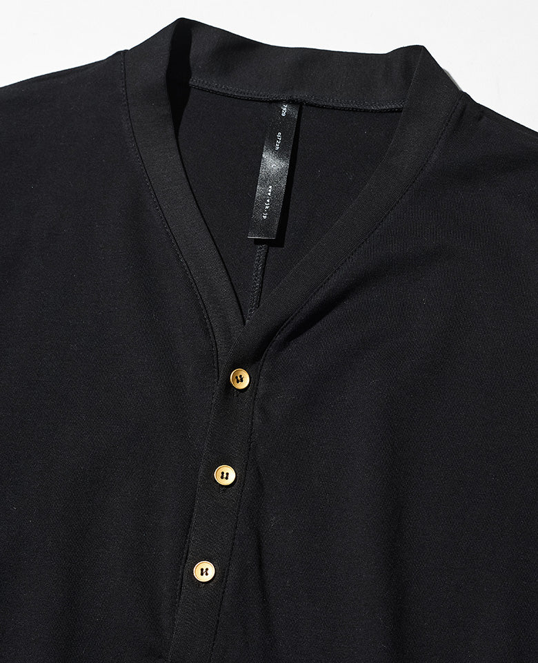 LEON別注 VネックヘンリーショートスリーブTシャツ