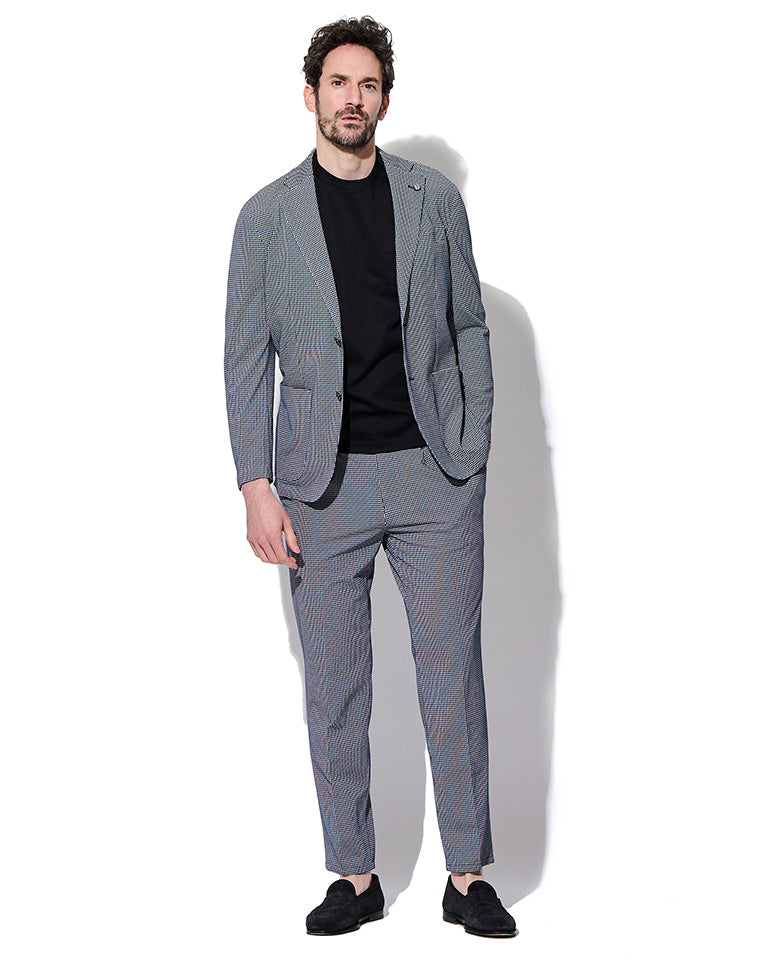 テック3　シェパードチェックニットジャケット