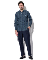 ハニカムプリントシャツ