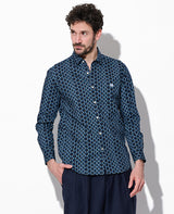 ハニカムプリントシャツ