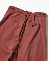 ポリエステル コットン リネン ドライツイル ワイドパンツ