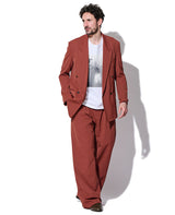 ポリエステル コットン リネン ドライツイルセットアップ（D.レッド）