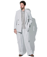 ポリエステル コットン リネン ドライツイル ワイドパンツ