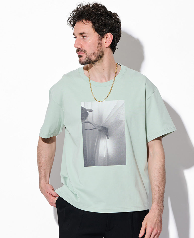 スヴィンジャージー プリント S/S TEE