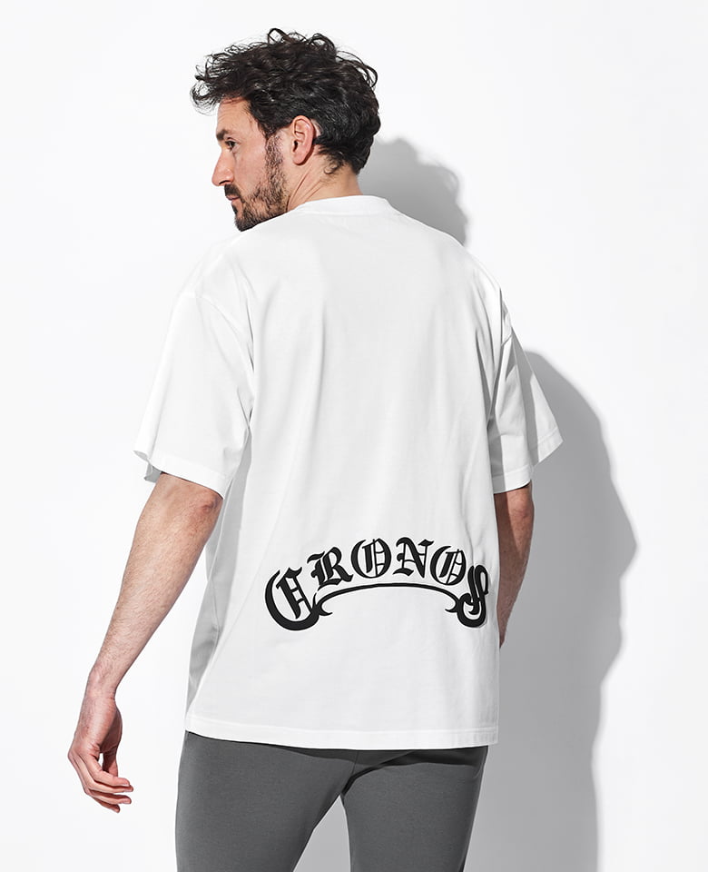 クロノス アーチ ブラックレター オーバーサイズ Tシャツ
