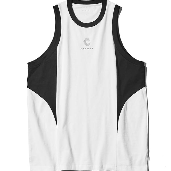 完売品★CRONOS クロノス スリーブレス タンクトップ Sサイズ【ホワイト】 CRONOS SIDE INSERTS TANKTOP【WHITE】 – クロノス CRONOS