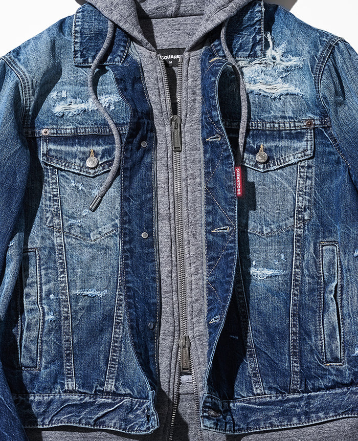 ミディアム リップド ウォッシュ オーバー ジーン ジャケット – 買えるLEON