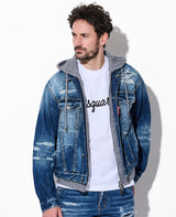 ミディアム リップド ウォッシュ　オーバー ジーン ジャケット