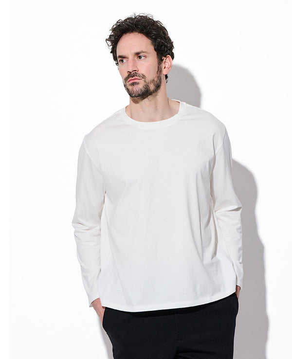 シルクコットンロングスリーブTシャツ