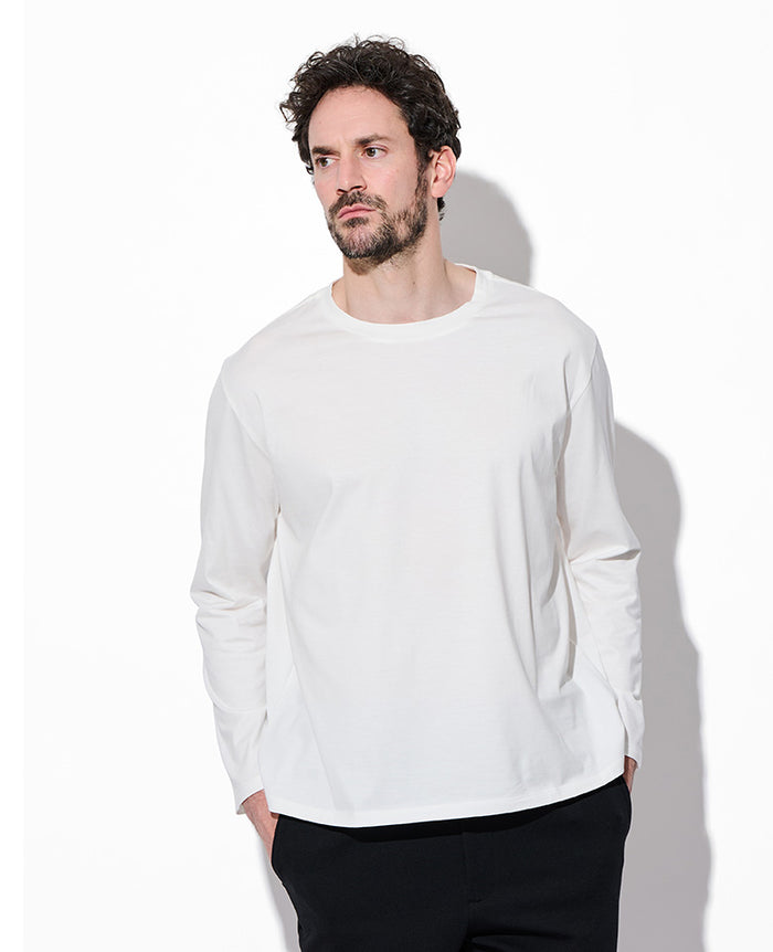 ロングスリーブＴホワイトtokitoki様 シルクコットンロングスリーブTシャツ – 買えるLEON