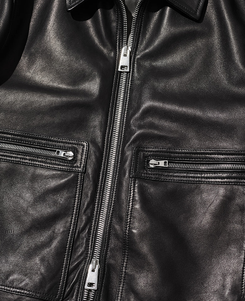 レザーブルゾン