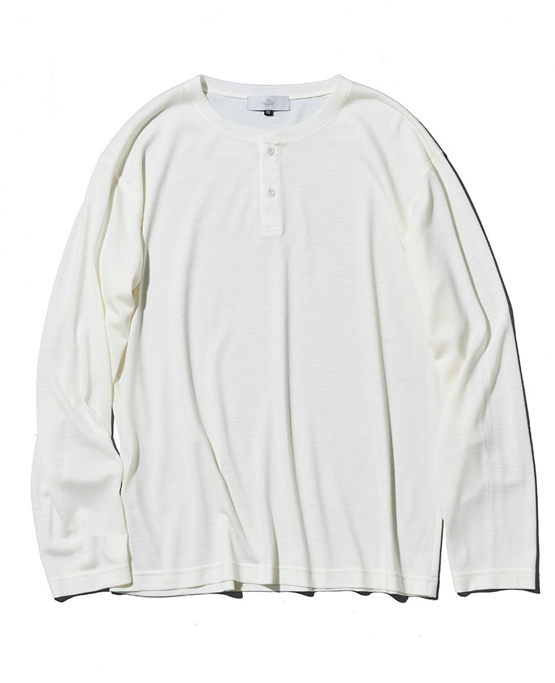 LEON別注 ウールジャージヘンリネックTシャツ