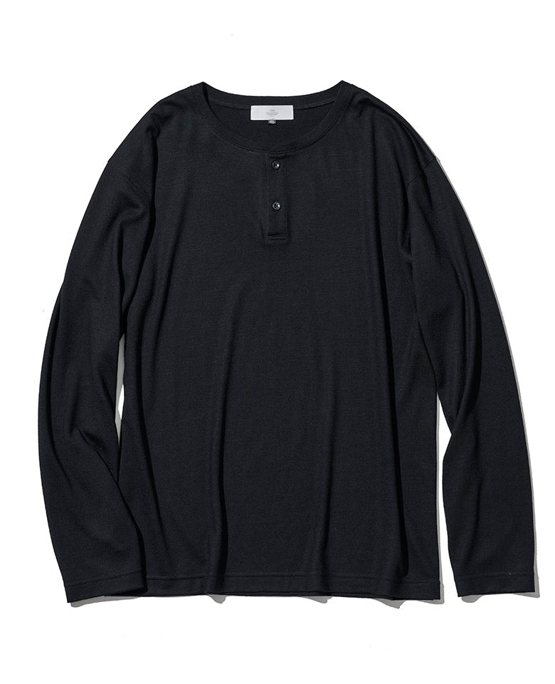 LEON別注 ウールジャージヘンリネックTシャツ